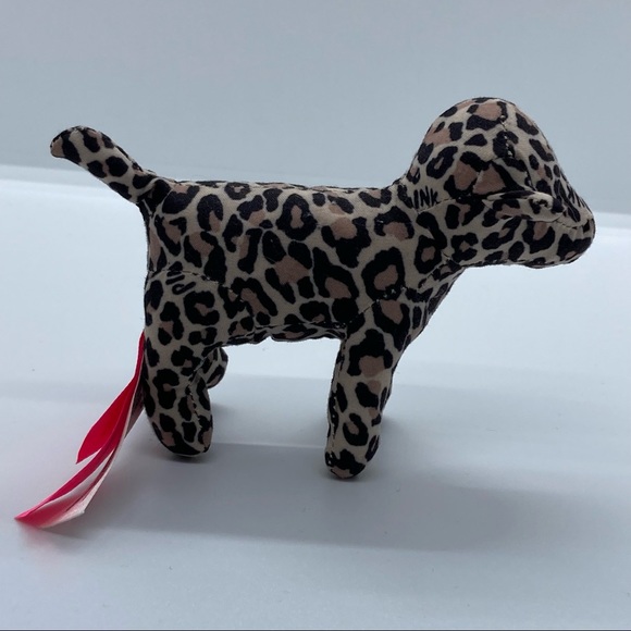 NWT Victoria's Secret PINK Collectable Display Mini Cheetah Stuffed Plush Dog - Picture 5 of 8
